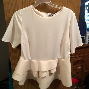 Cream Peplum ASOS Top